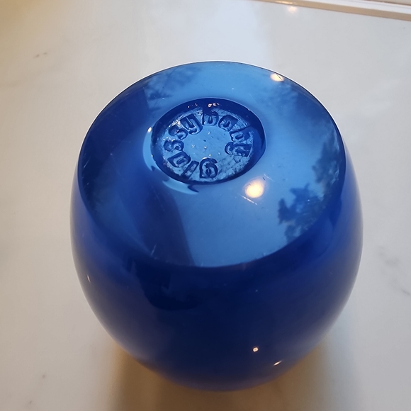 Pre Triskelion Glassybaby Handblown Glass REGAL Blue Discontinued Color - Picture 4 of 9